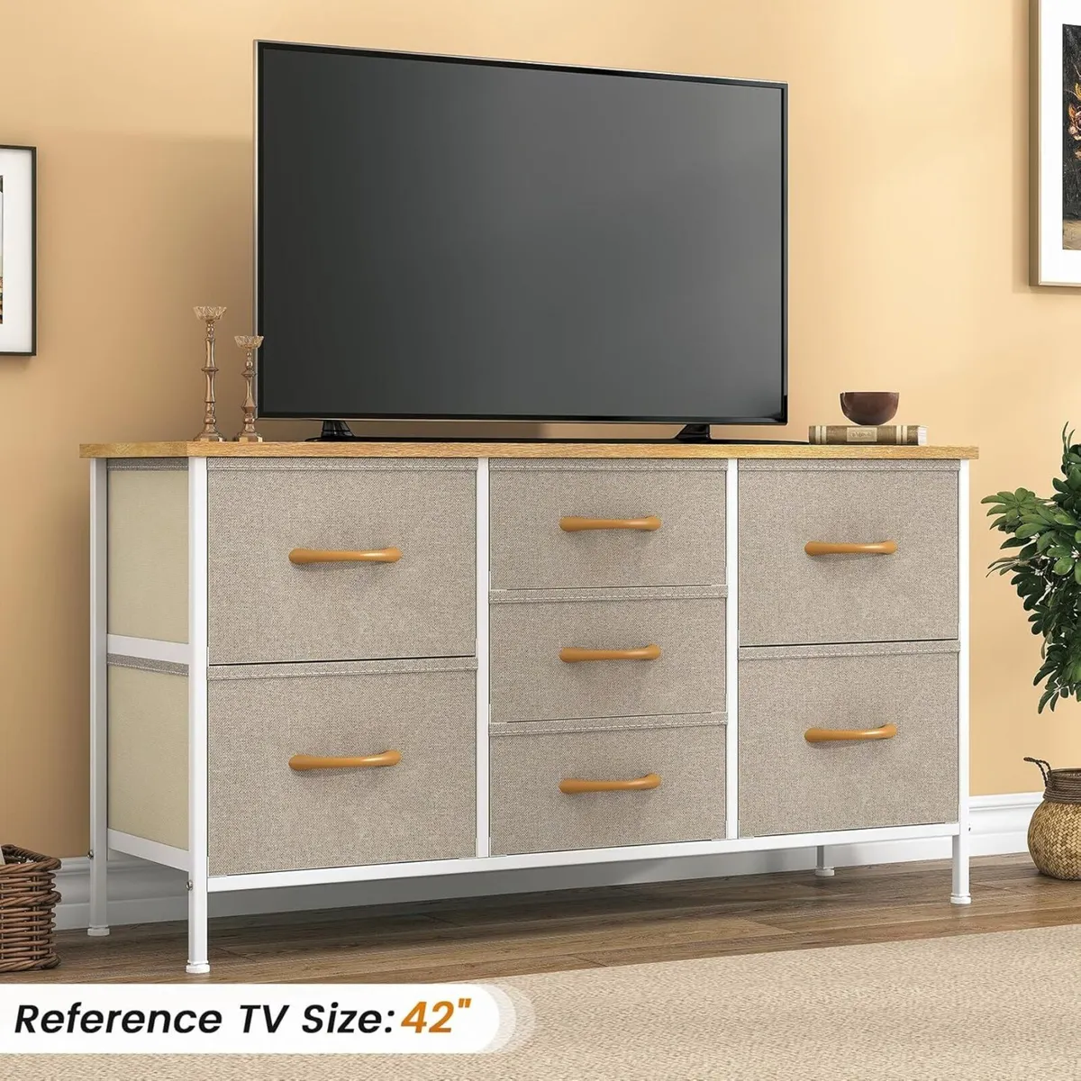 Chest of Drawers Bedroom Dresser with 7 Fabric - Image 3