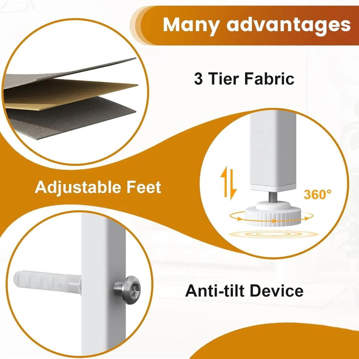 Chest of Drawers Bedroom Dresser with 7 Fabric - Image 4