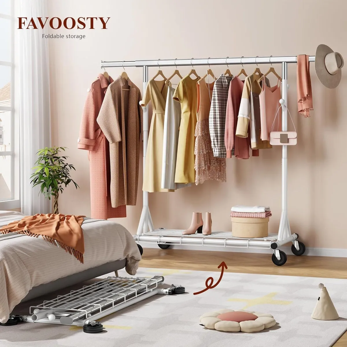 Clothes Rail Heavy Duty Extendable Adjustable - Image 4