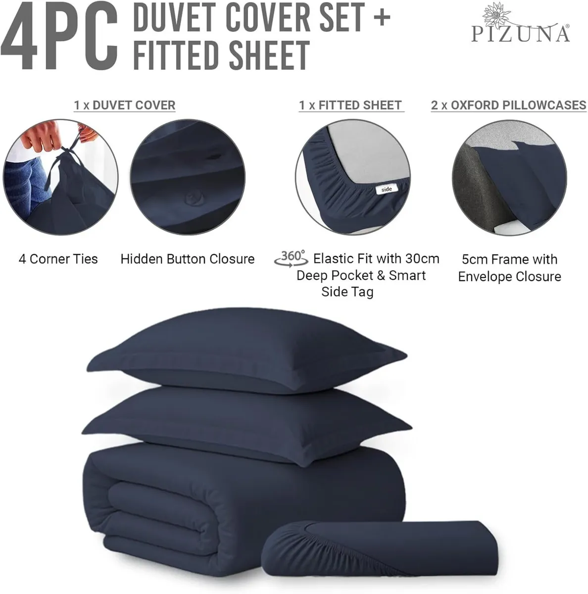 Pure Combed Cotton Bedding Sets King Size 600 - Image 3