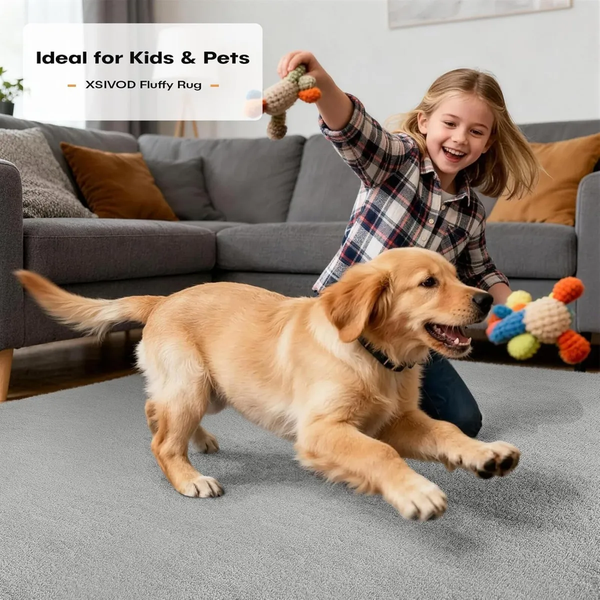 Soft Area Rugs for Living Room Fluffy Large - Image 4