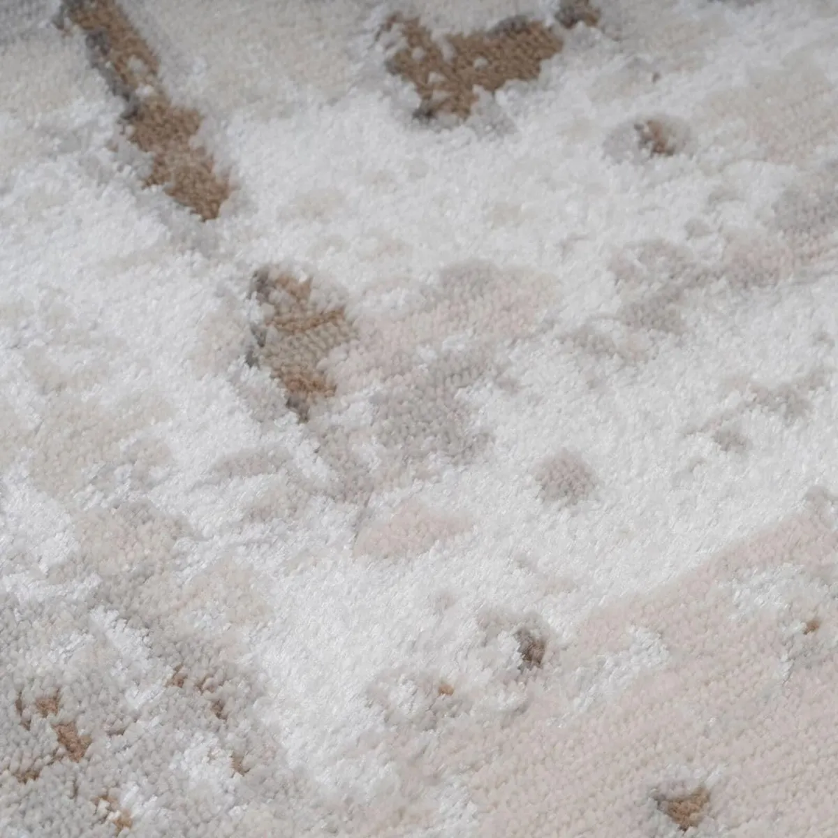 Designer Greige Abstract Living Room Area Rug - Image 3