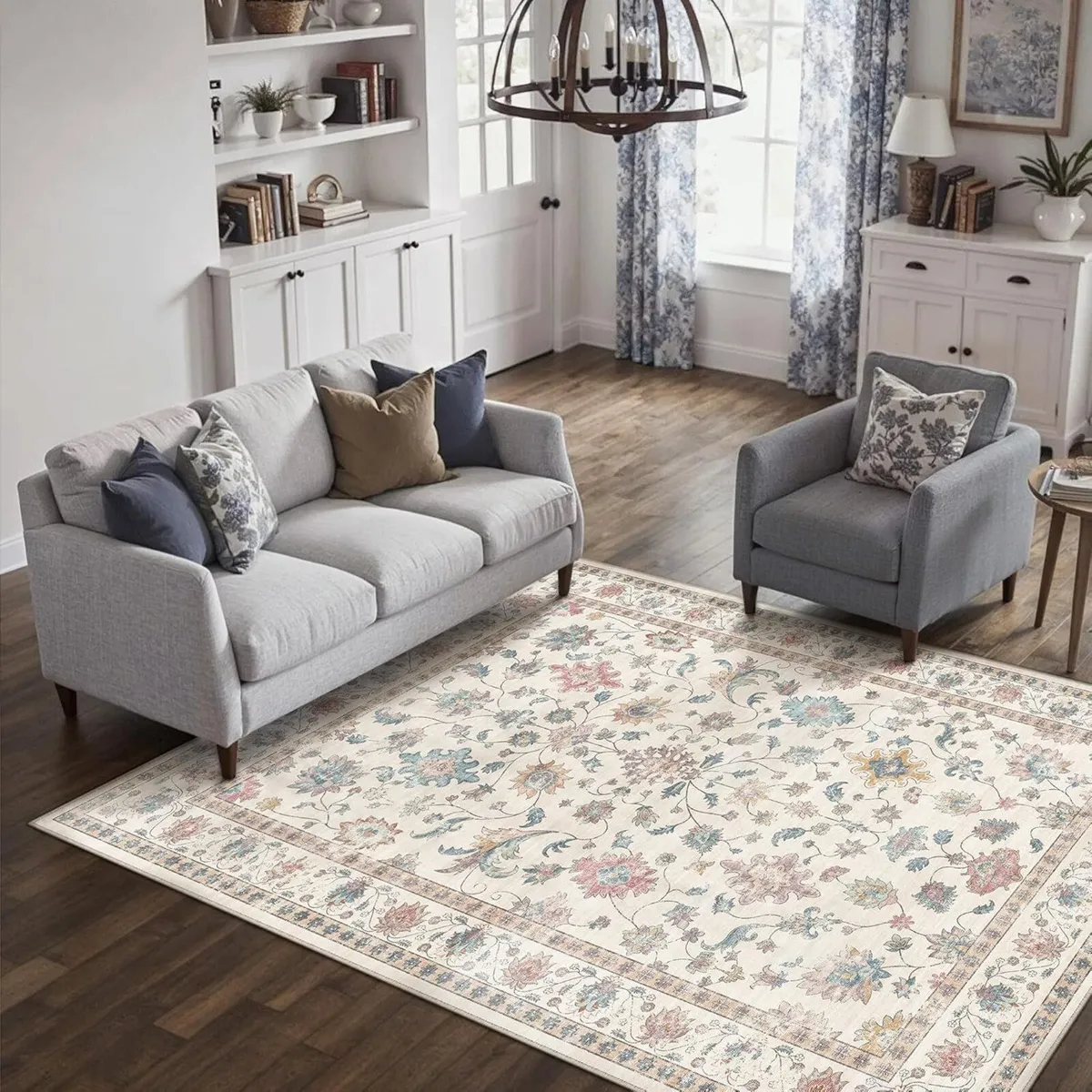 Washable Rugs Living Room 140x200cm Vintage - Image 1