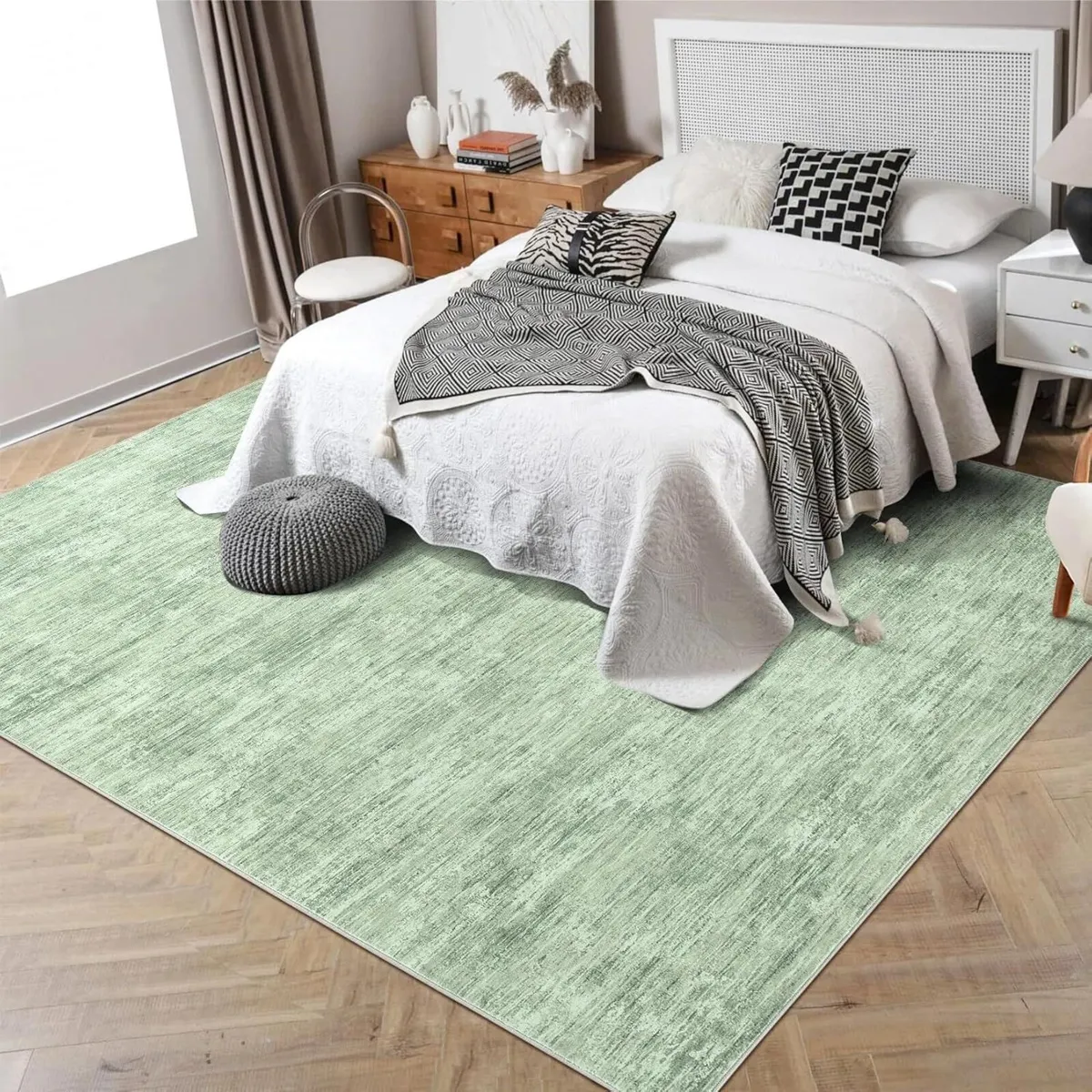 160x230 cm Modern Solid Rug Living Room Washable - Image 3