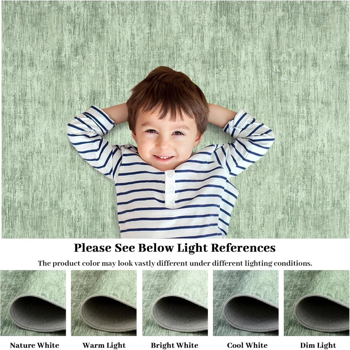 160x230 cm Modern Solid Rug Living Room Washable - Image 4