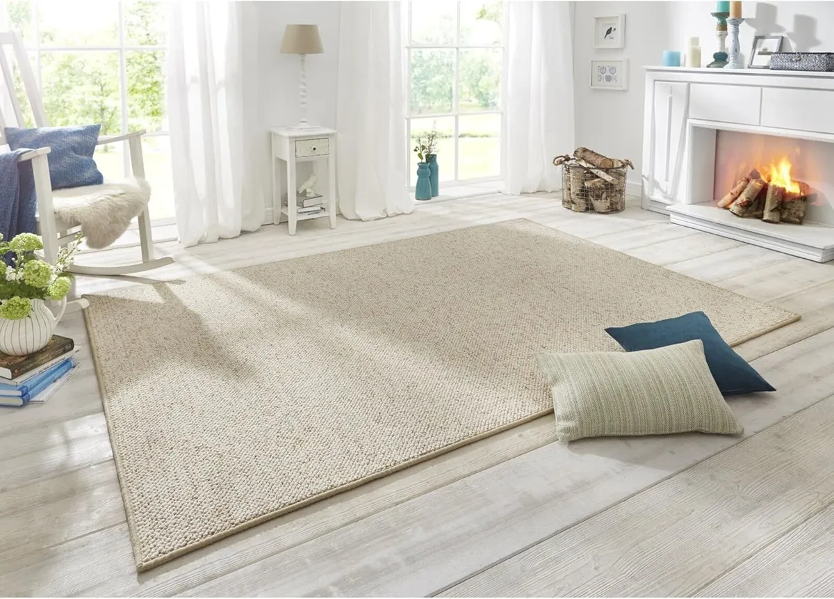 Rug Bedroom Kitchen Tufted Loop Wool Style with - Image 1
