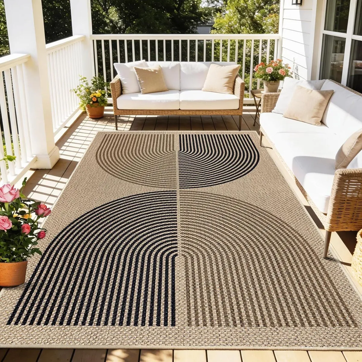 Outdoor Rugs Living Room 160x230cm Non-Slip - Image 1
