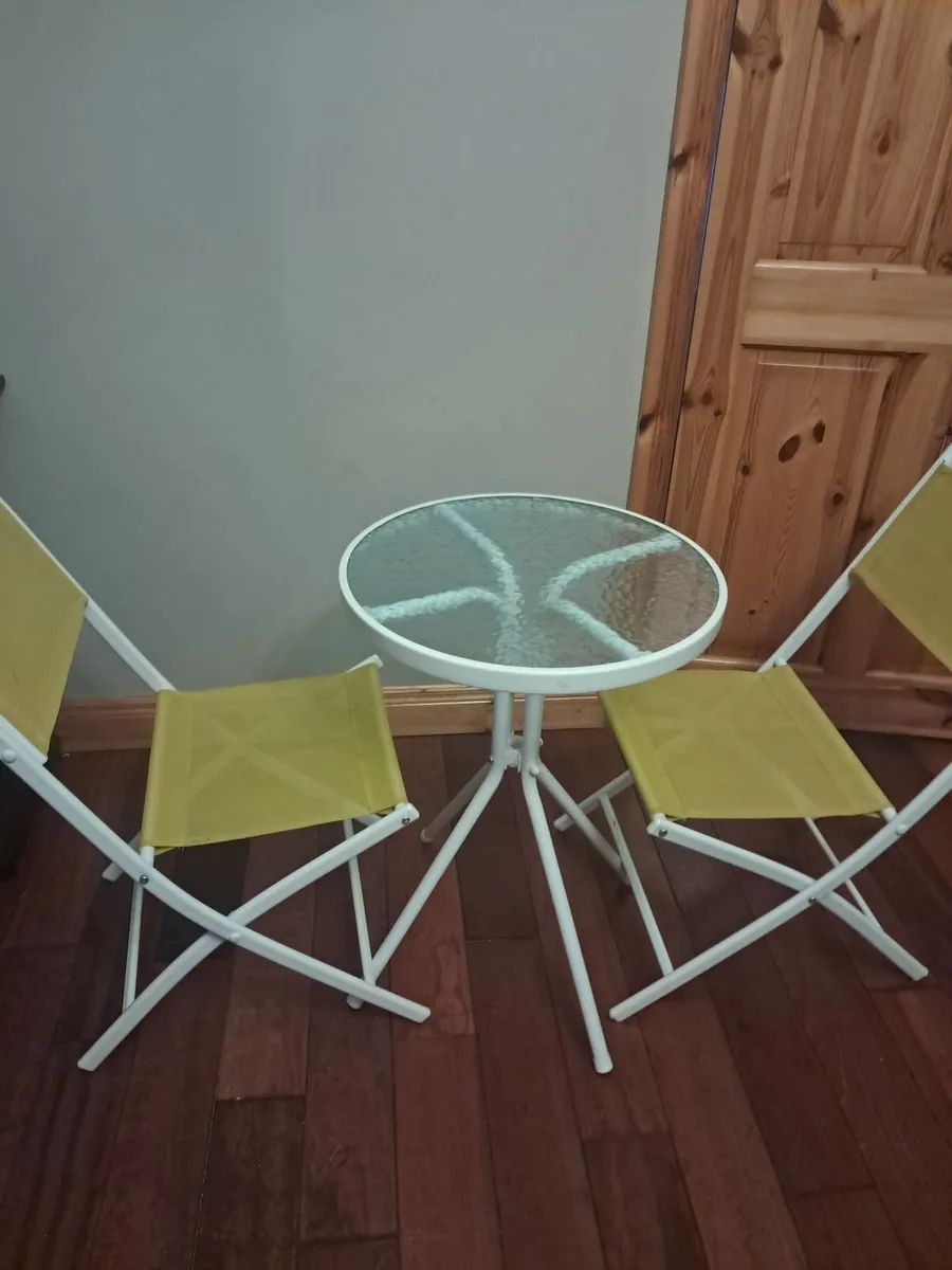 Bistro table and chairs - Image 1