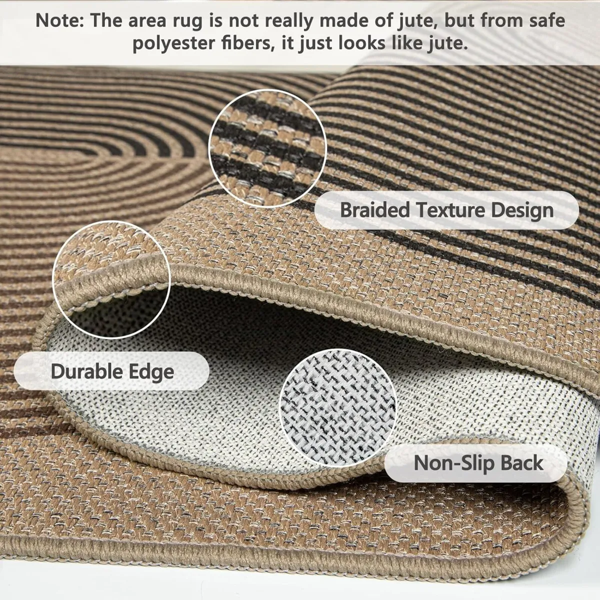 Outdoor Rugs Living Room 160x230cm Non-Slip - Image 2