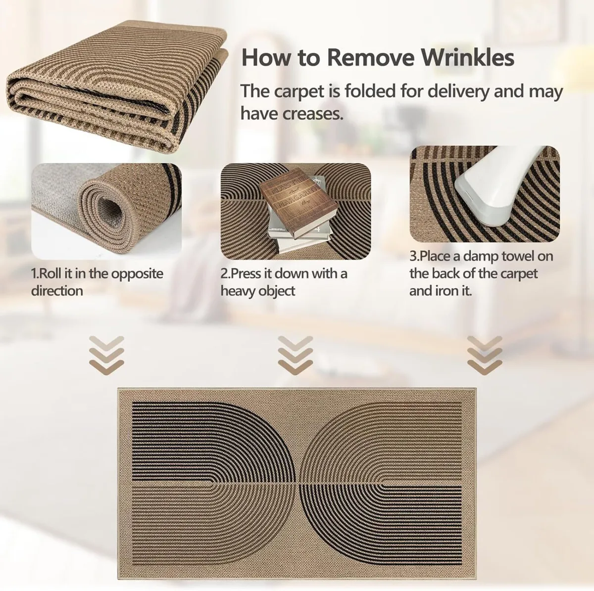 Outdoor Rugs Living Room 160x230cm Non-Slip - Image 4