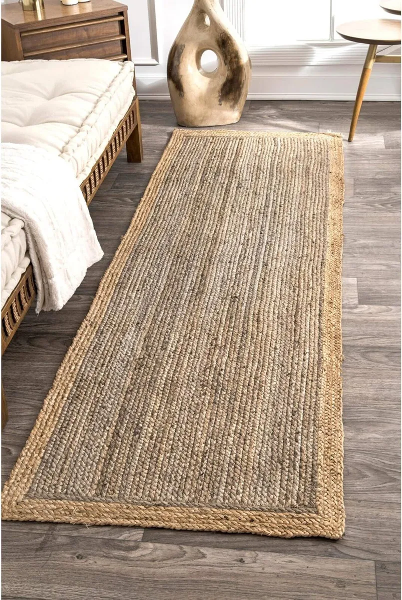 Eleonora Casual Jute Runner Rug 2' 6 x 6' Grey - Image 1