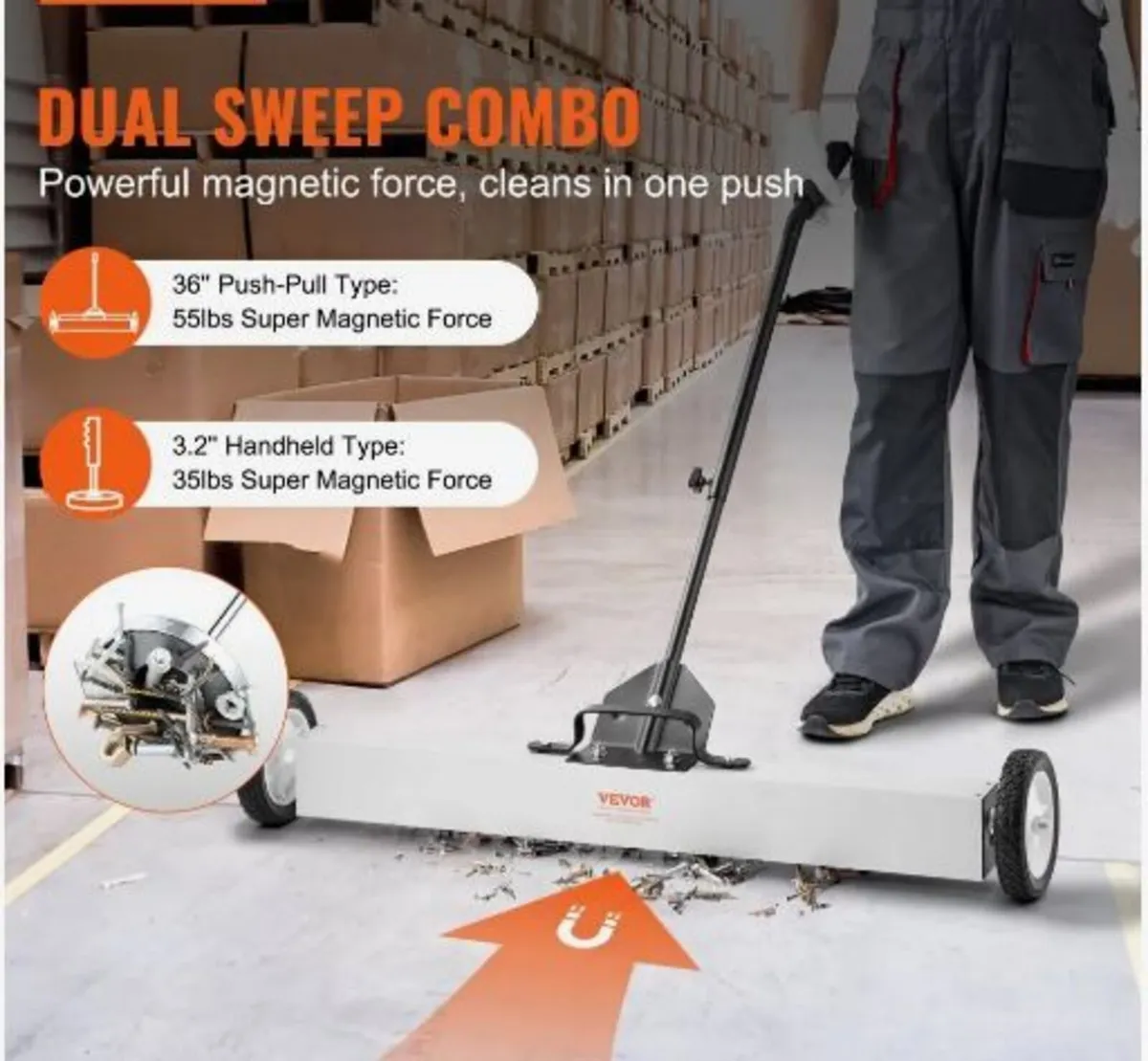 36-Inch Magnetic Sweeper with Wheels - Image 1