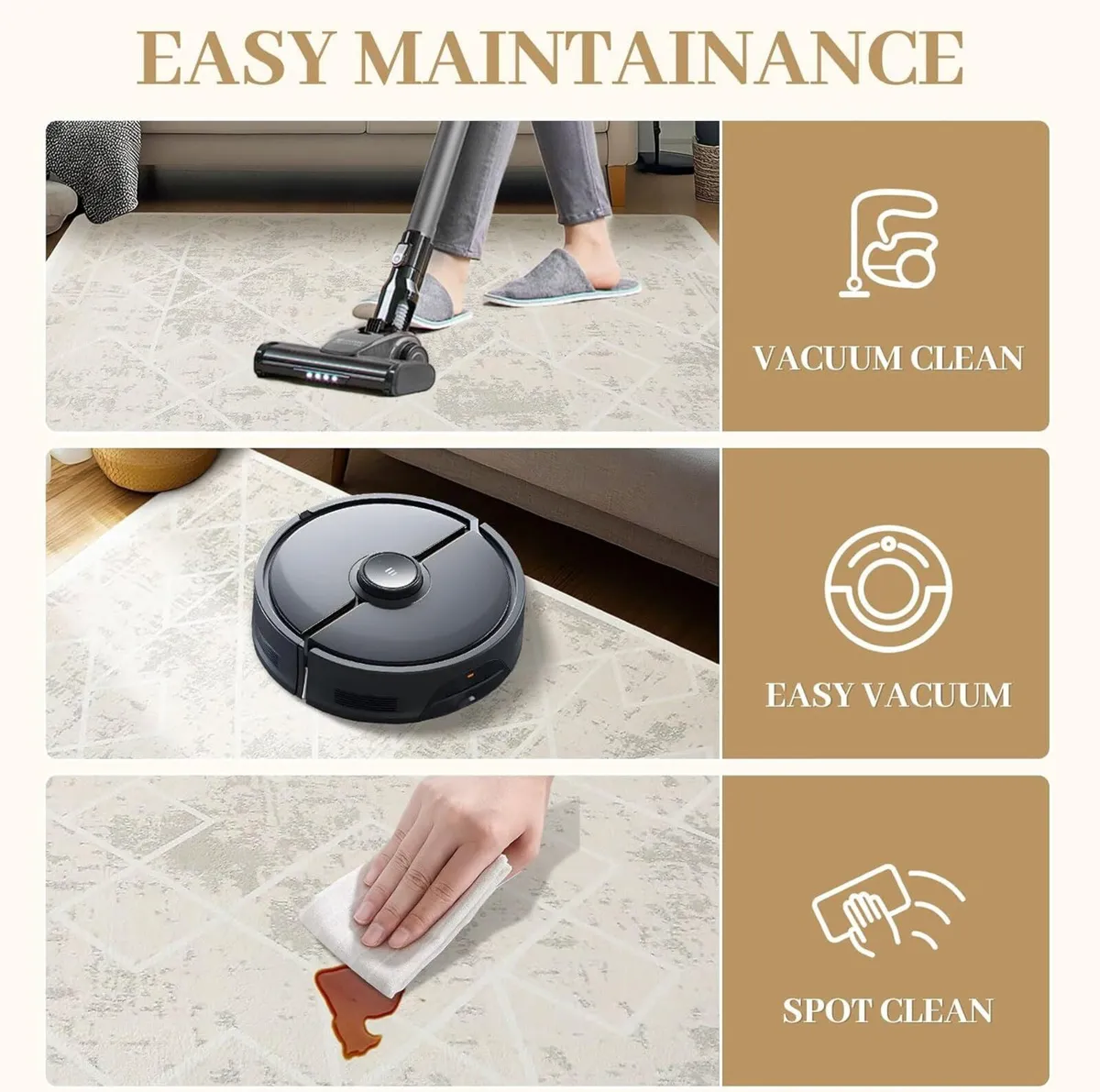 Rugs Living Room Bedroom Rug Modern Short Pile - Image 4