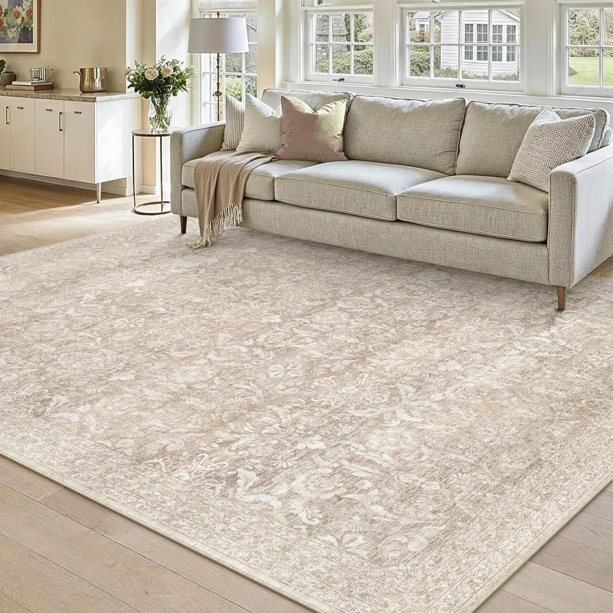 Vintage Beige Rugs Living Room Area Rug 160x230cm - Image 3
