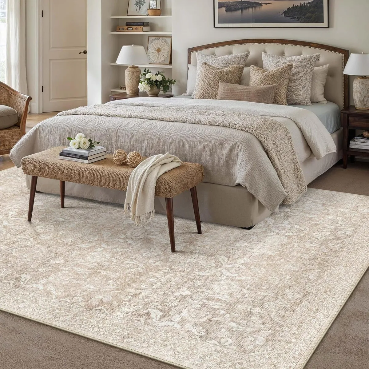 Vintage Beige Rugs Living Room Area Rug 160x230cm - Image 4