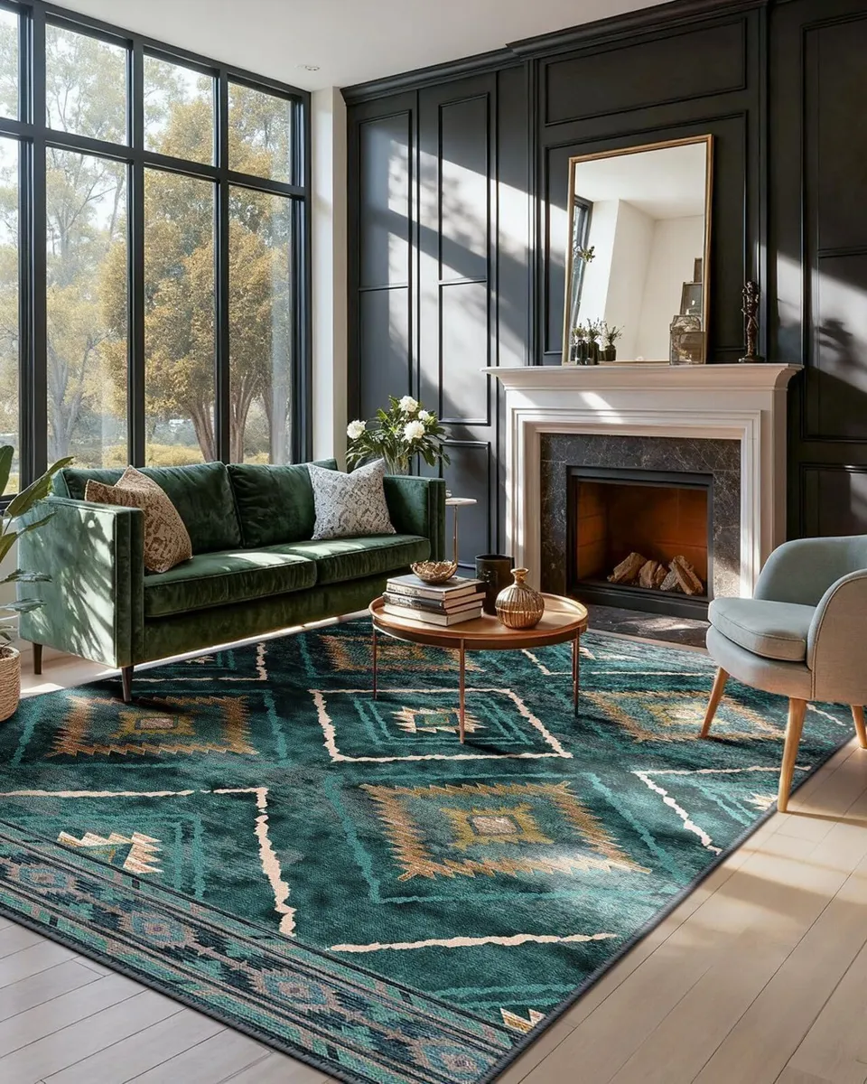 Machine Washable Rugs Living Room 120x180 cm - Image 1