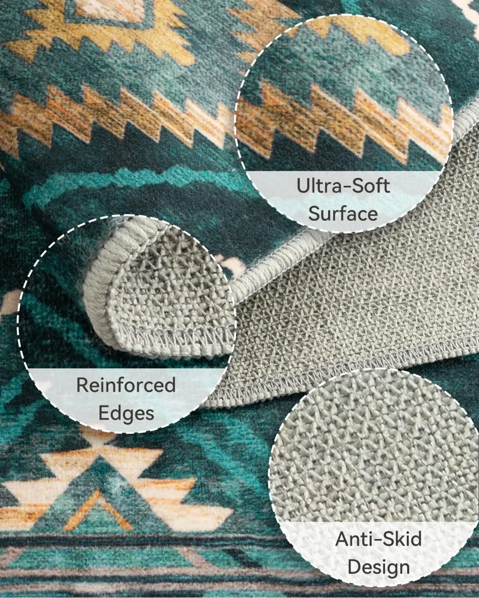 Machine Washable Rugs Living Room 120x180 cm - Image 2