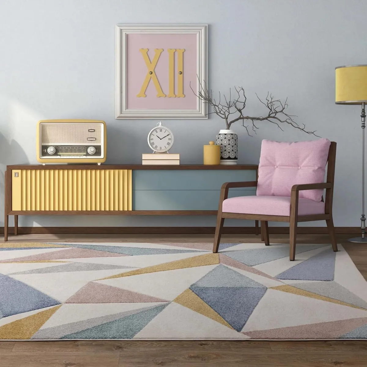Sketch SK20 Modern Geometric Rug Contemporary - Image 1