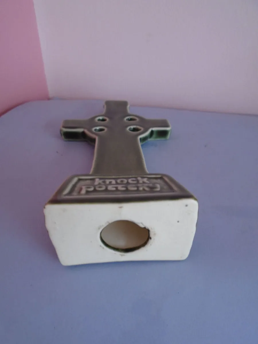 Celtic cross ornament, Knock pottery, Home decor - Image 4