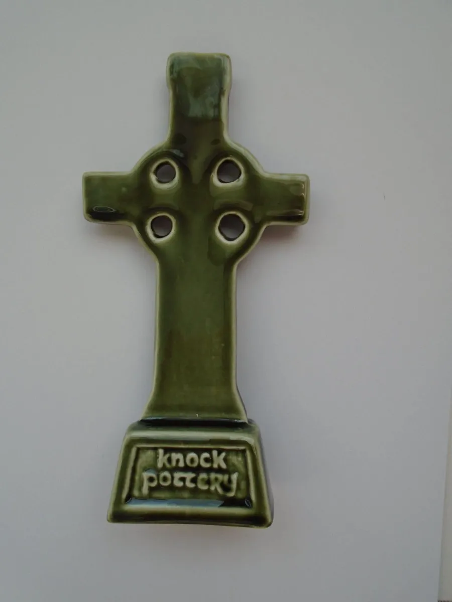 Celtic cross ornament, Knock pottery, Home decor - Image 3