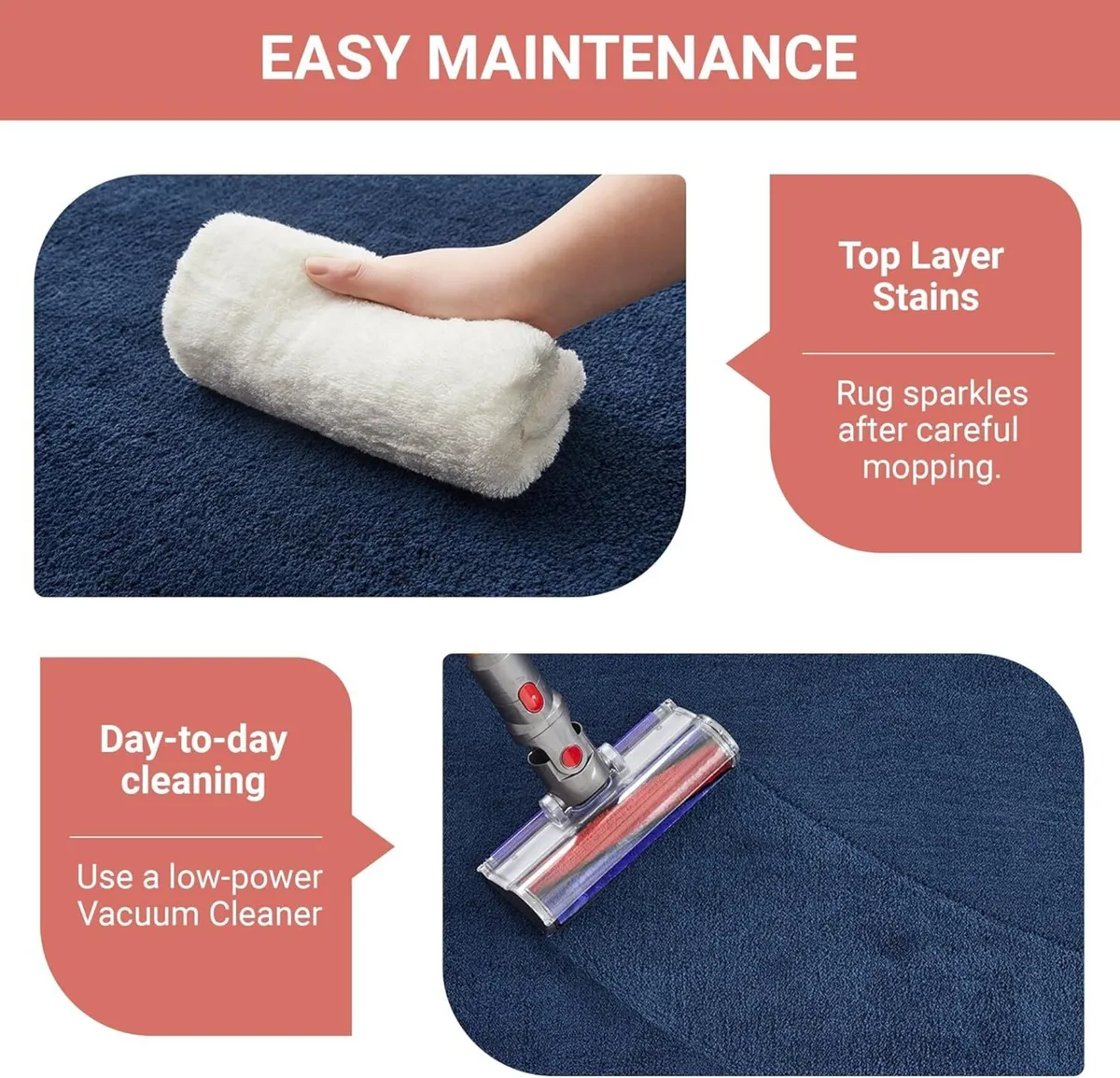 Relax Rugs Living Room 100% Polyester Non Slip - Image 4