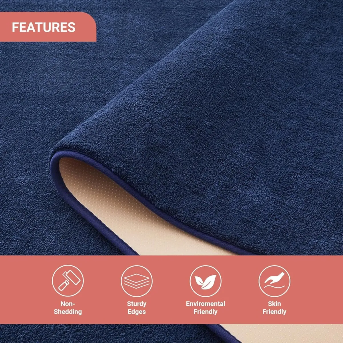 Relax Rugs Living Room 100% Polyester Non Slip - Image 3