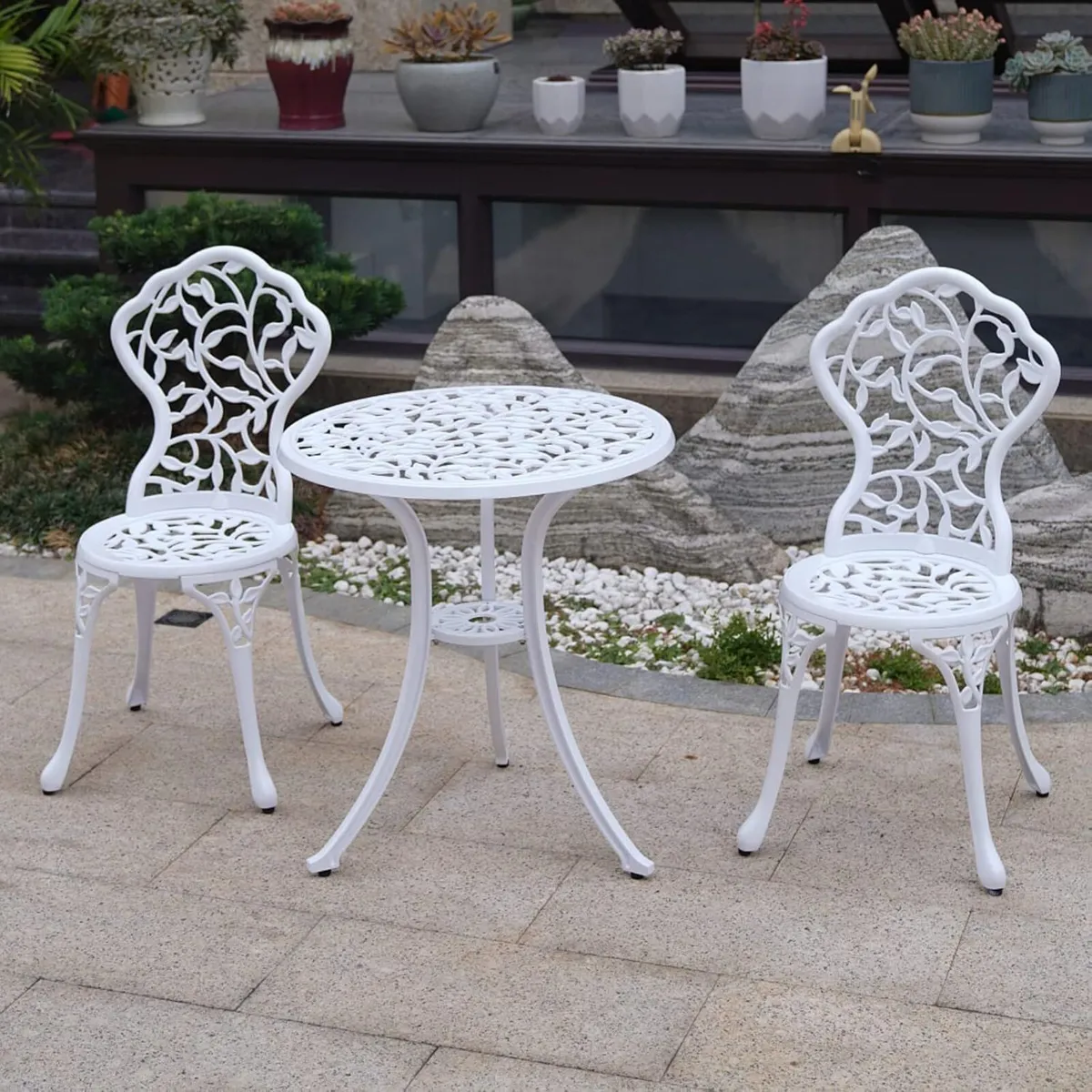 Garden Furniture Set 3-Piece Aluminium Casting - Image 1