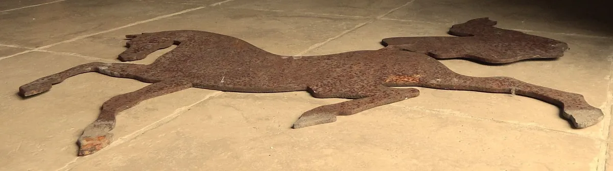 Vintage Heavy Iron Artwork Silhouette of Horse - Image 3