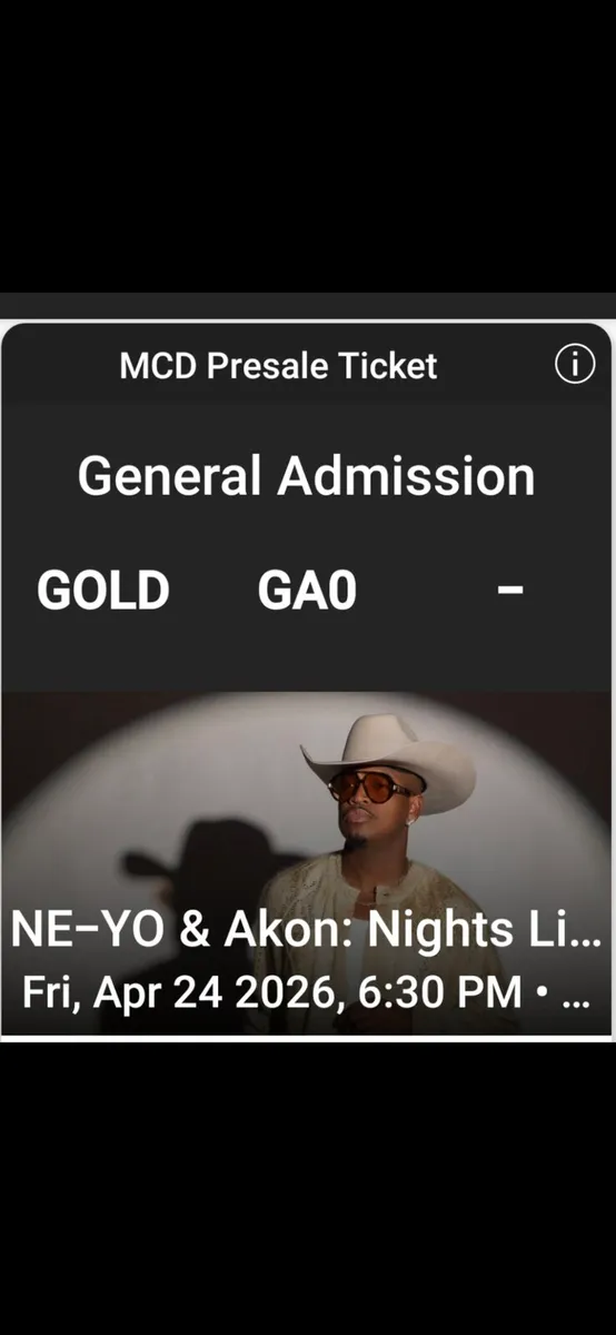 2x NEO gold circle tickets