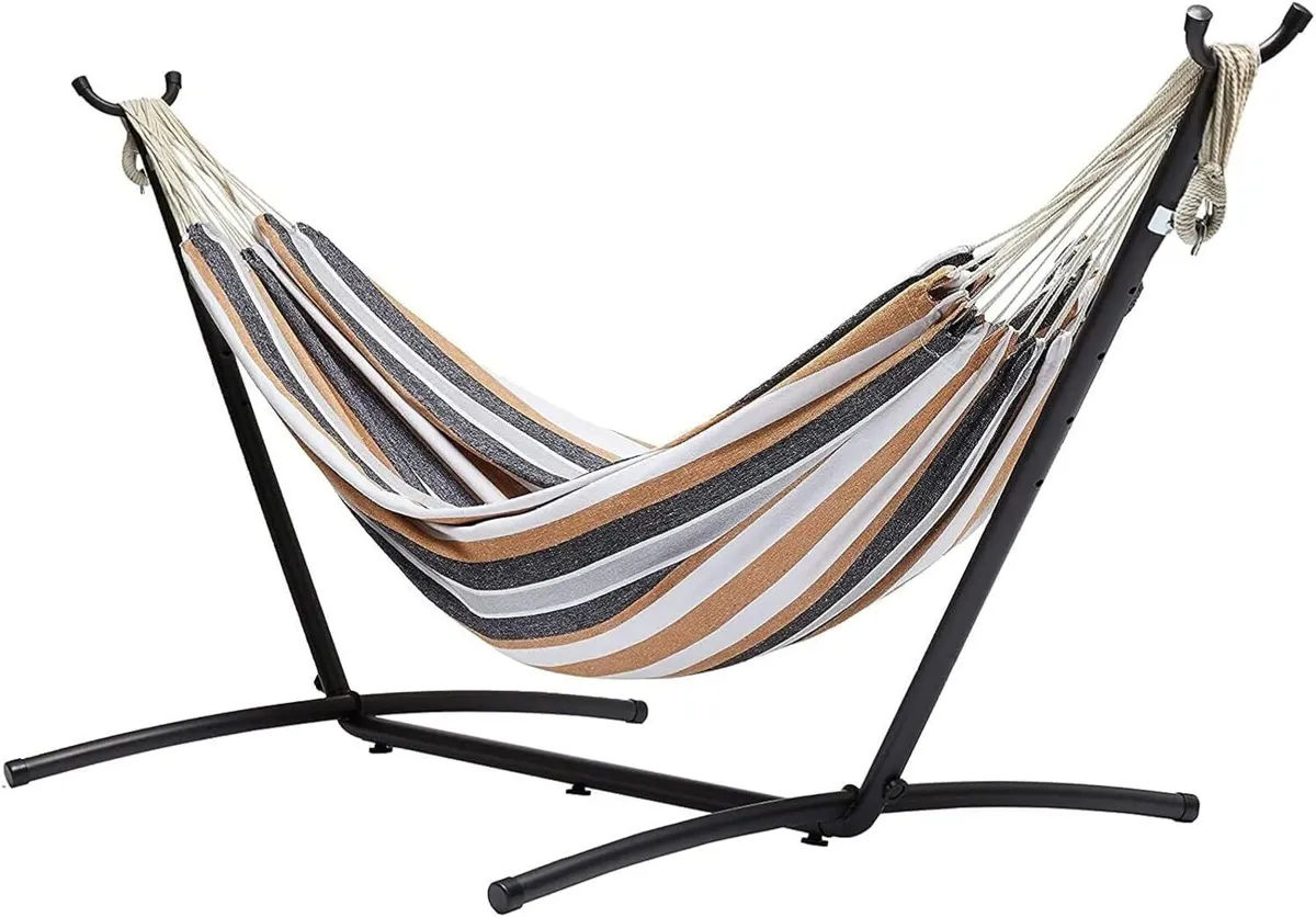 Fabric Hammock With Stand Multi Color 117 cm x - Image 1