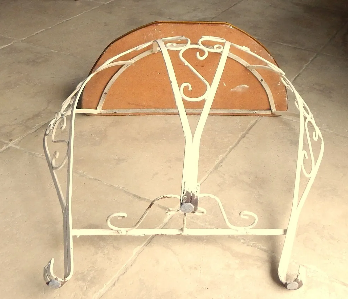 Vintage Wrought Iron Consort Table - Image 4