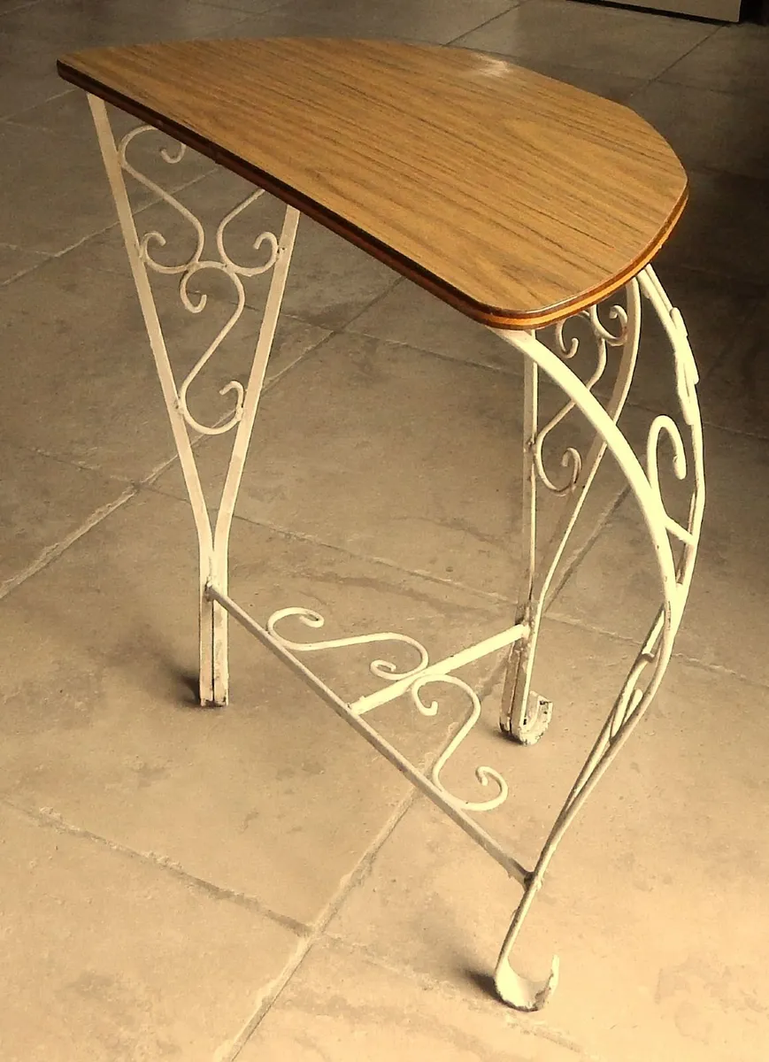 Vintage Wrought Iron Consort Table - Image 3