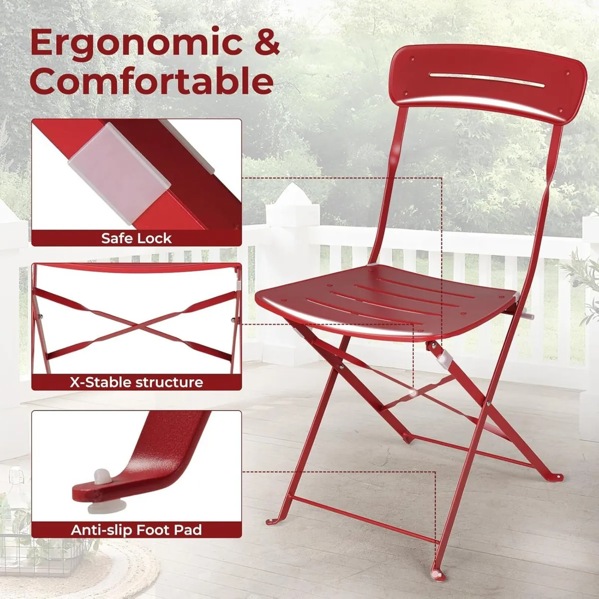 n Garden Furniture Set Outdoor Bistro Table and - Image 4