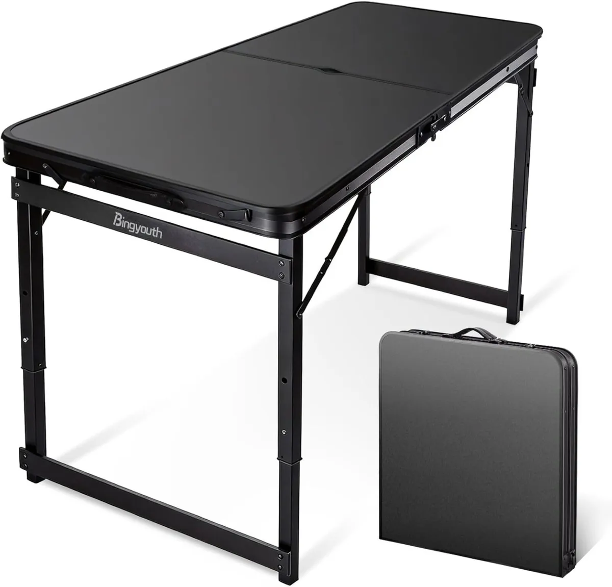 4ft Folding Table with Umbrella Hole 120x60cm - Image 1