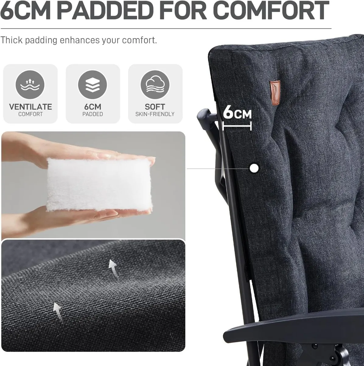 Luxury Camping Chairs 2 Set for Adults Heavy Duty - Image 4