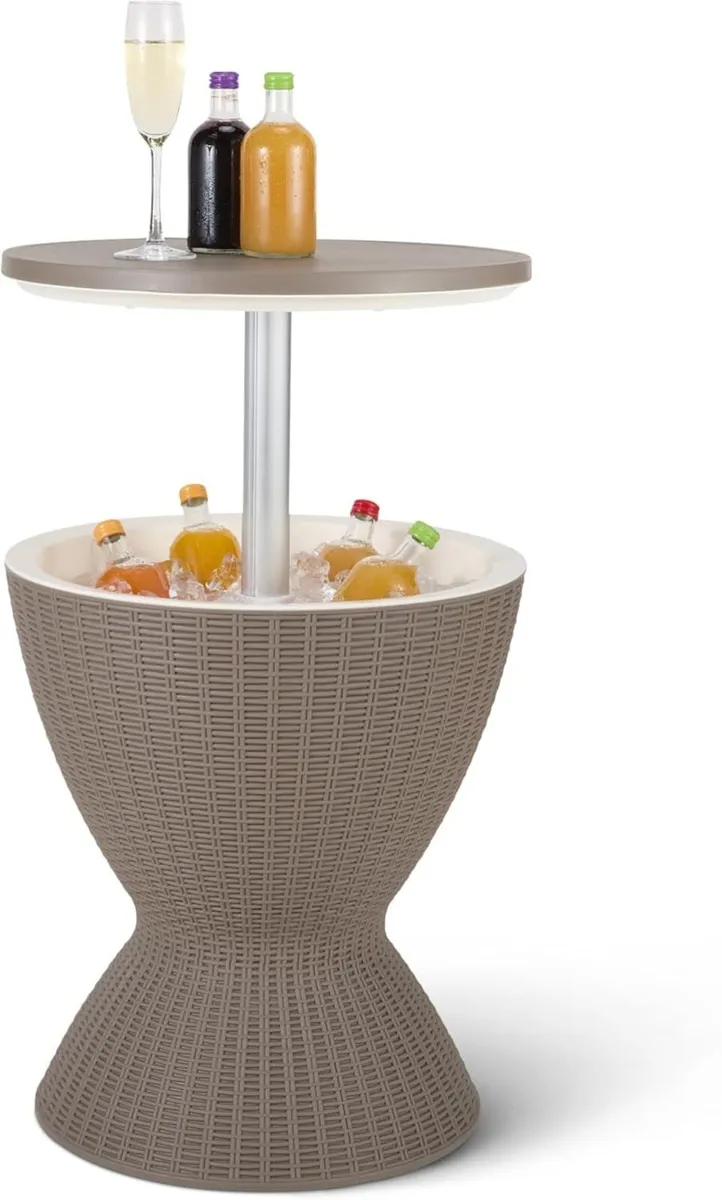 – Patio Bar Table with 30.8-Litre (8-Gallon) - Image 1