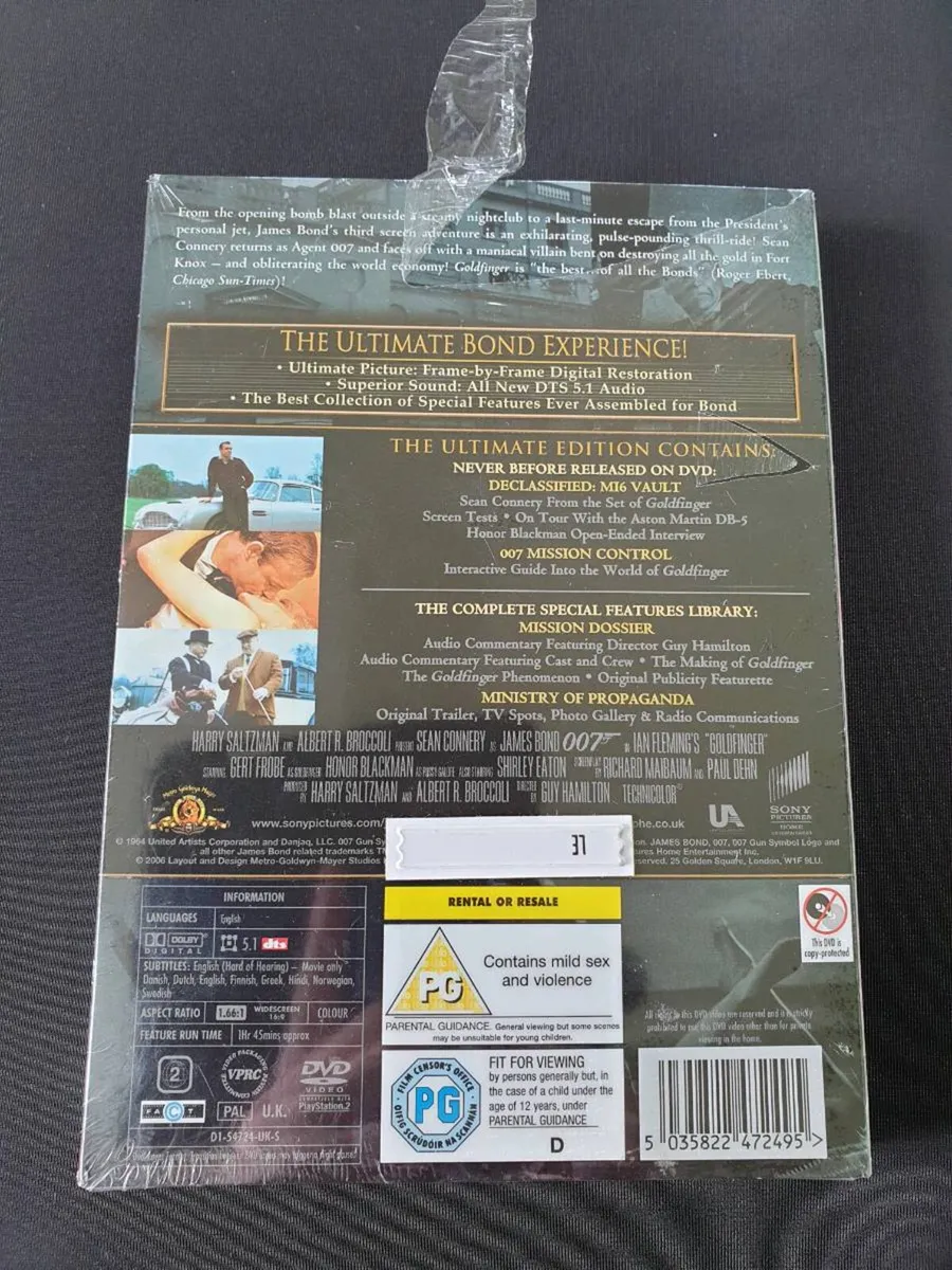Goldfinger Ultimate Edition 2 Disc Set DVD 1964 - Image 2