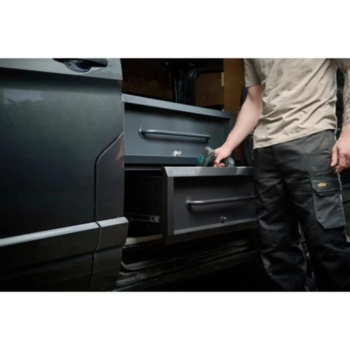 Bunker® K1 Stacking Box, Grey (07134) - Image 3