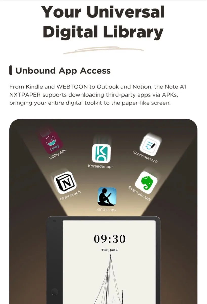 TCL Note A1 NXTPAPER e-ink tablet - Image 2