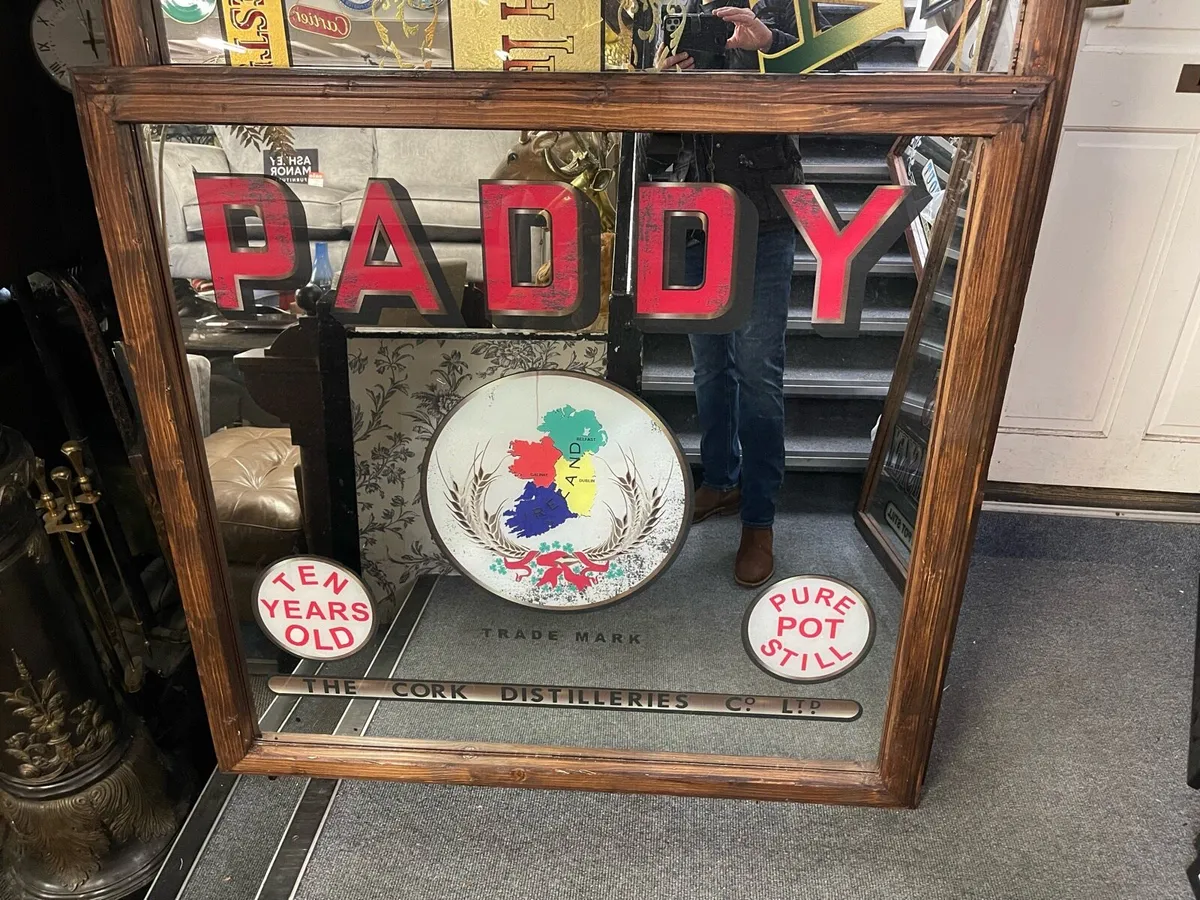 Large paddy whiskey mirror