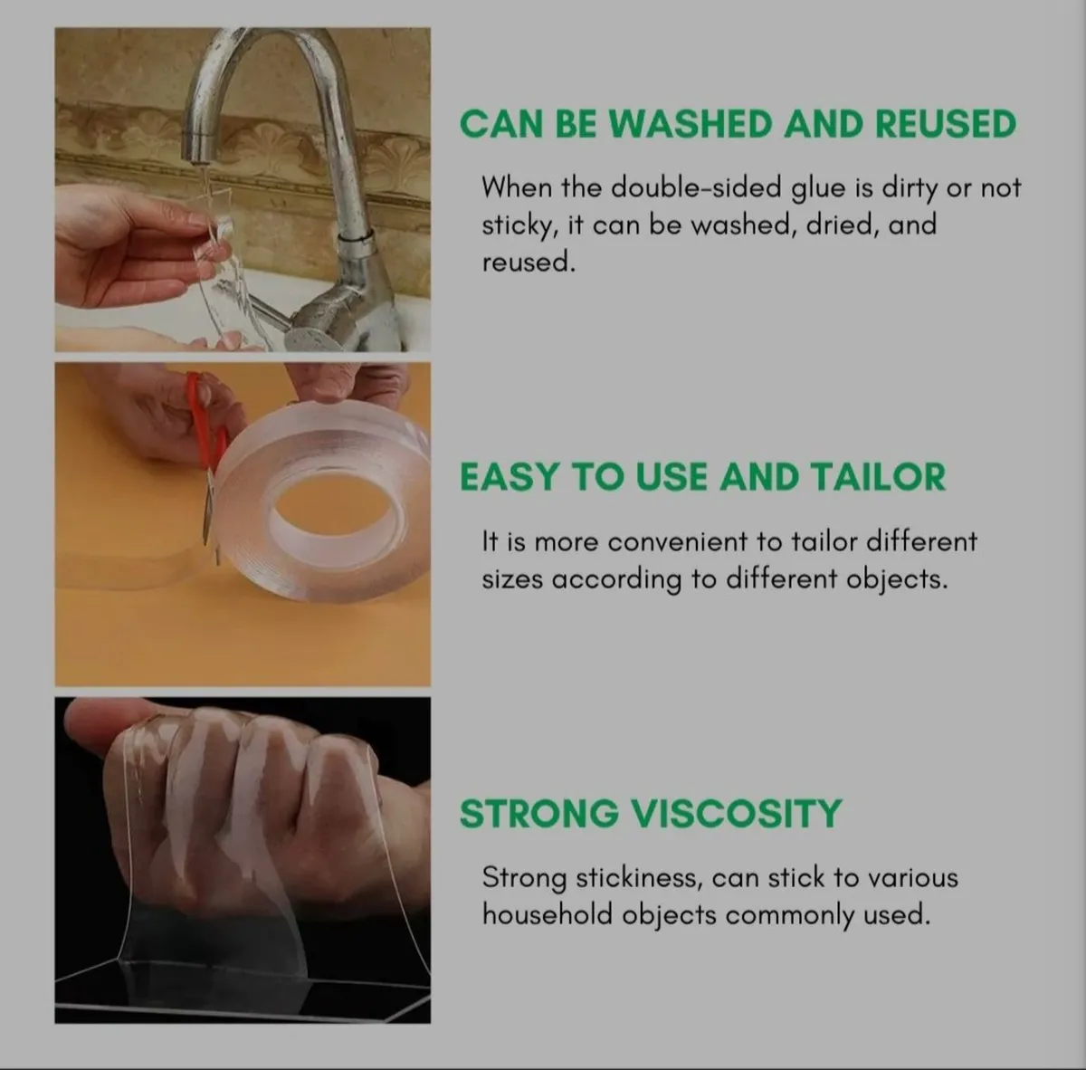 Nano Gel Double Sided Tape Adhesive - Image 4