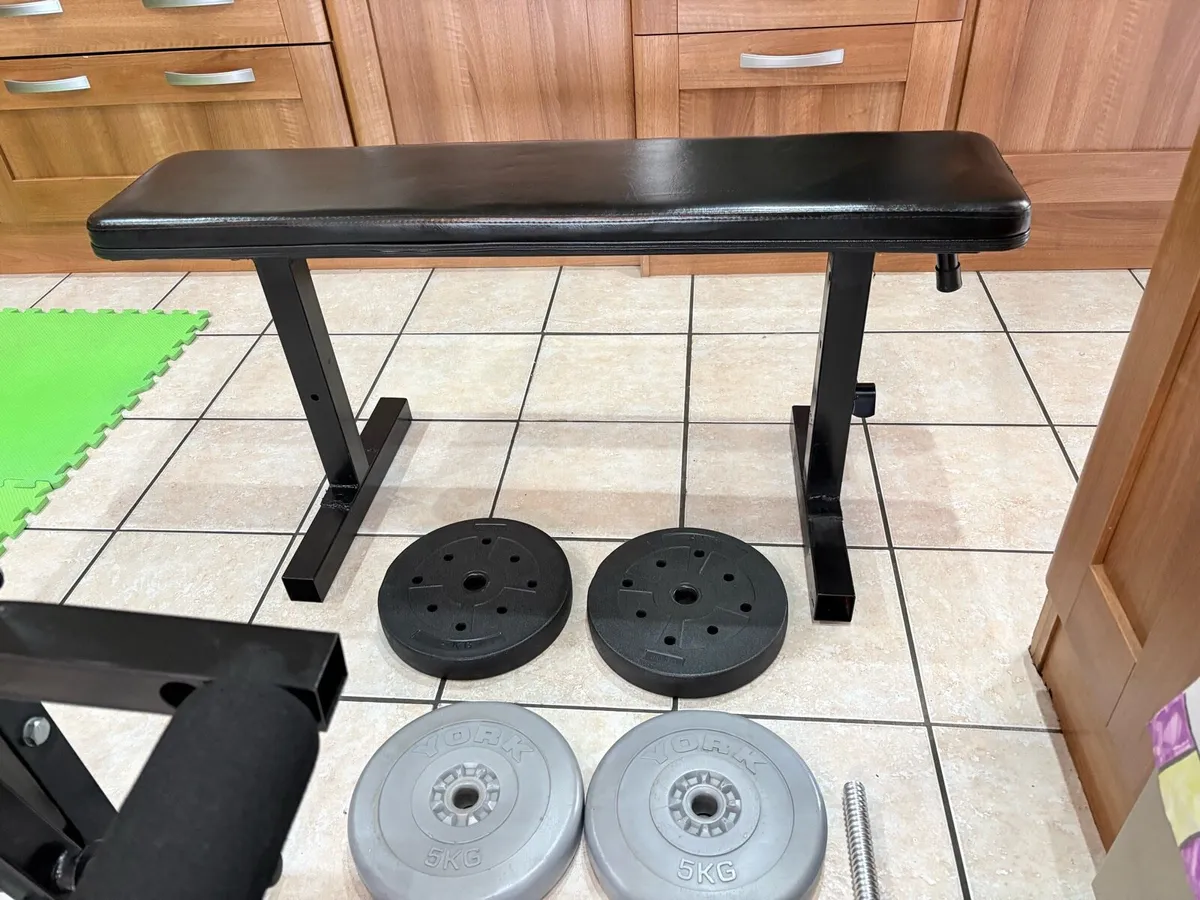 WEIGHT BENCHES X 2, LEG DEVELOPER, WEIGHTS, BARS+ - Image 4