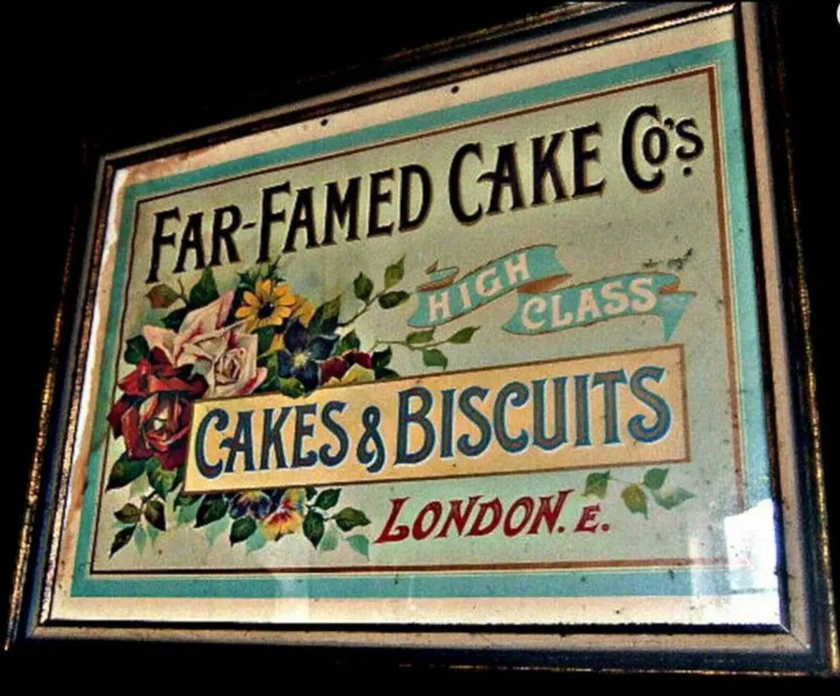 Vintage Framed 'Far Famed Cake Co' Ad - Image 4
