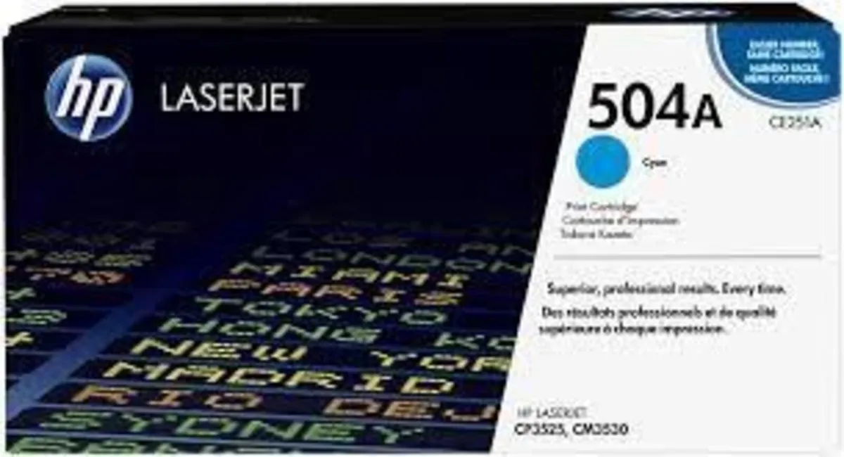 HP 504A Cyan LaserJet Toner Cartridge CE251A
