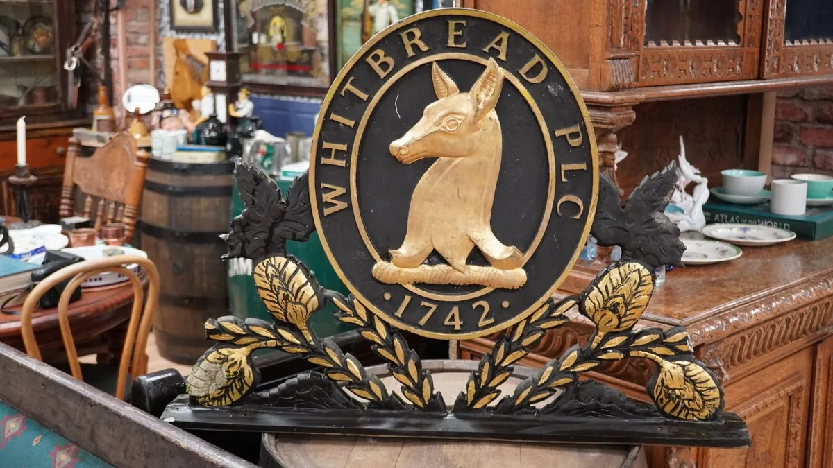 Vintage Double-Sided Whitbread Pub Sign - Image 2