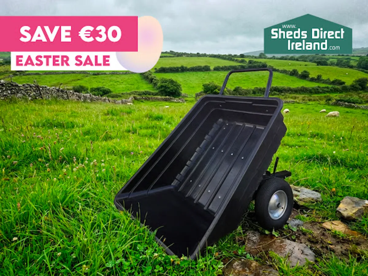 SALE BLACK 350L Tipping Garden Cart - Image 1