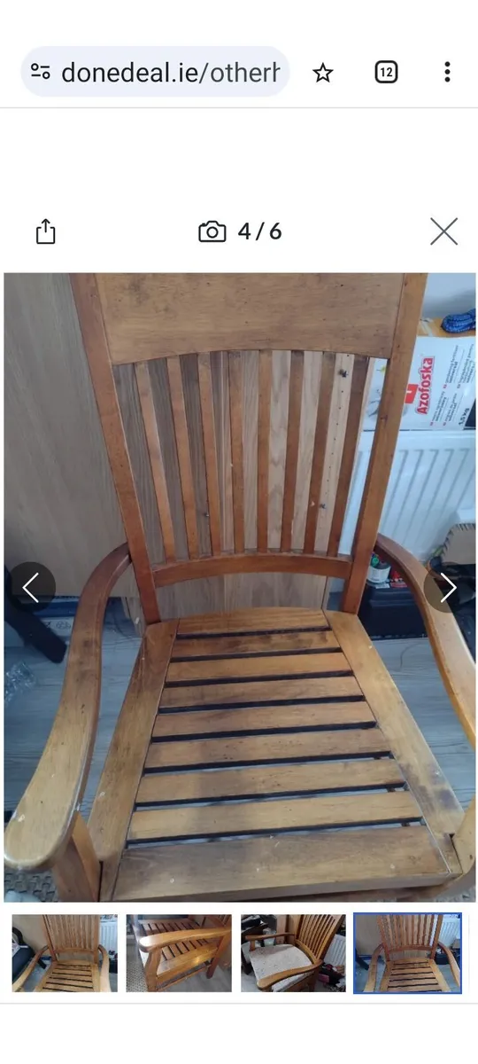 Beautiful Teak rocking chair - Image 2