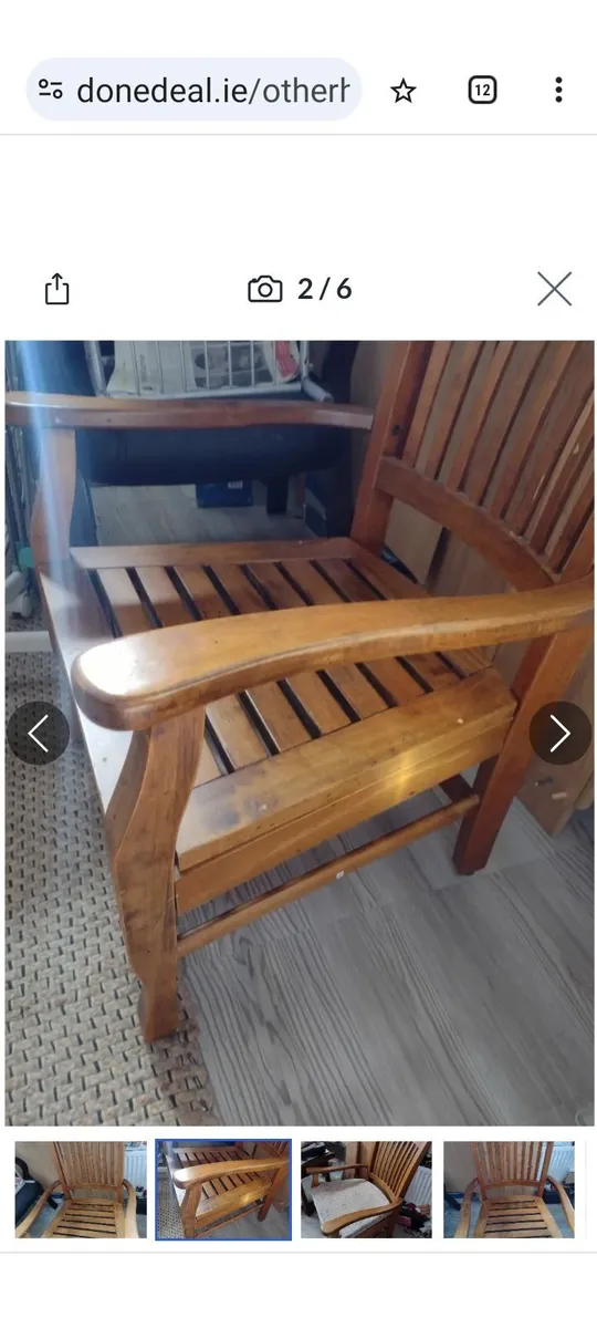 Beautiful Teak rocking chair - Image 4