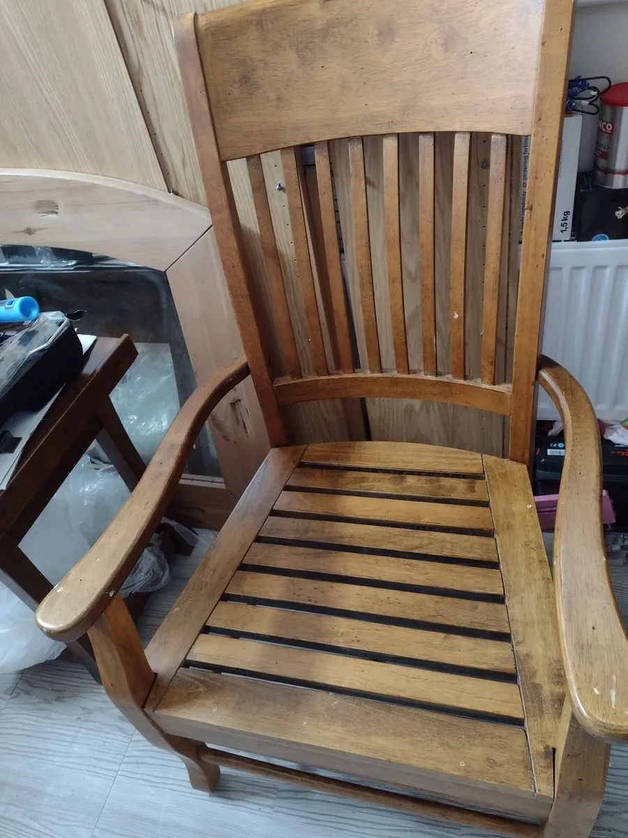 Beautiful Teak rocking chair - Image 1