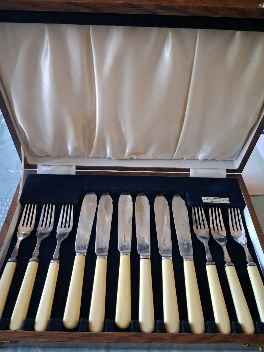 Sterling silver cutlery set - Image 2